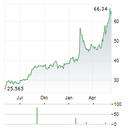 BORGWARNER INC Chart 1 Jahr