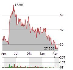 BLUE BIRD Aktie Chart 1 Jahr