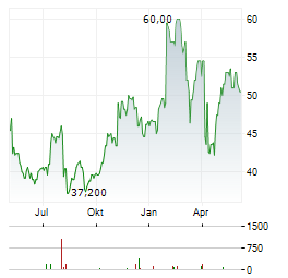 BRIGHTHOUSE FINANCIAL Aktie Chart 1 Jahr