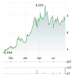 DAMICO INTERNATIONAL SHIPPING Aktie Chart 1 Jahr