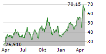 DIREXION DAILY JUNIOR GOLD MINERS INDEX BULL 2X SHARES Chart 1 Jahr