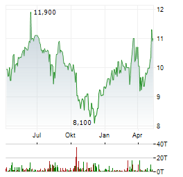 MASTERFLEX SE Jahres Chart