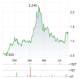 PARAMOUNT GOLD NEVADA Aktie Chart 1 Jahr
