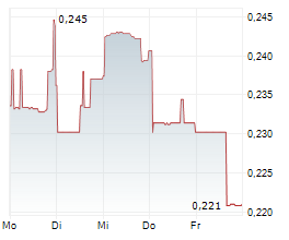 PENINSULA ENERGY LIMITED Chart 1 Jahr