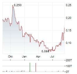 T2 METALS Aktie Chart 1 Jahr