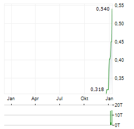 TIGER GOLD Aktie Chart 1 Jahr