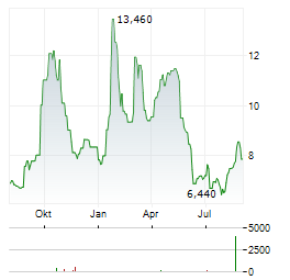 US GOLDMINING Aktie Chart 1 Jahr