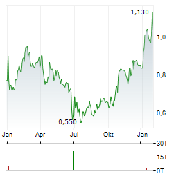 USIMINAS Aktie Chart 1 Jahr