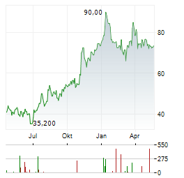 WARRIOR MET COAL Aktie Chart 1 Jahr