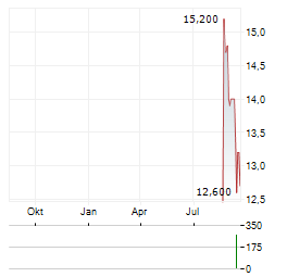 YONEX Aktie Chart 1 Jahr