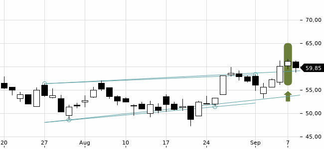 Chartansicht Trendsignal